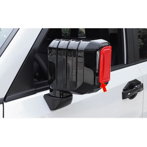 For Lexus GX550 2024-2025 Bright Red Rearview Mirror Turn Signal Lamp Frame Trim - Picture 4 of 5