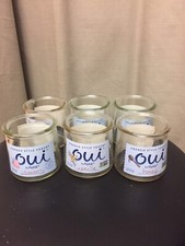 Lot of 6 Yoplait OUI Yogurt 5 oz Glass Jars Crafts, Candles, DIY