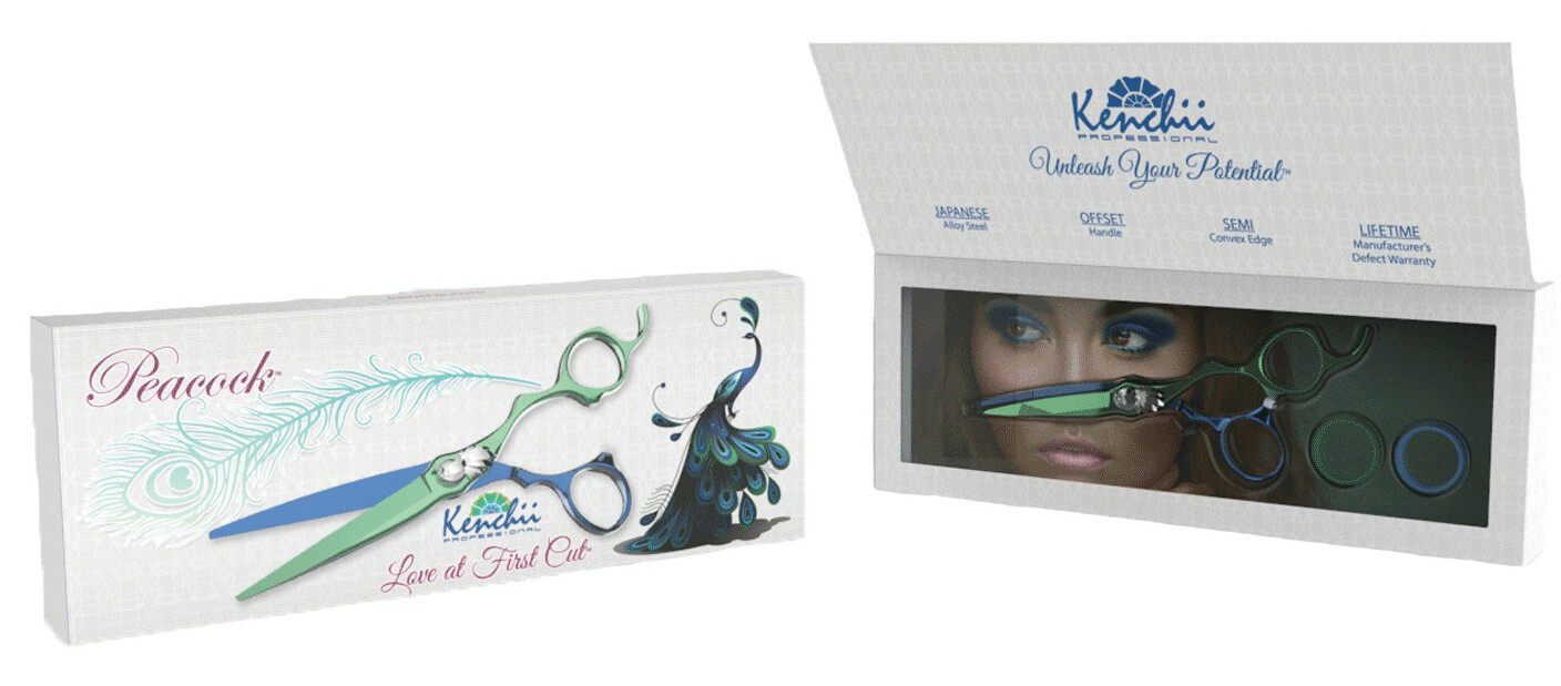 Kenchii Beauty Peacock Birds of Paradise Hair Shear / Scissor 5.5