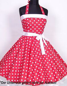 Madchen 50er Jahre Rockabilly Kleid Zum Petticoat Einschulung Gr 104 152rot Weiss Ebay