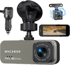 Dual Dash Cam Front and Rear 1080P FHD Dash Camera for Cars 170°Wide Angle