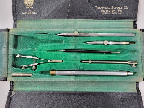 Vintage Tesco #1054 Drafting Set. Incomplete. Made In Germany - Picture 8 of 9