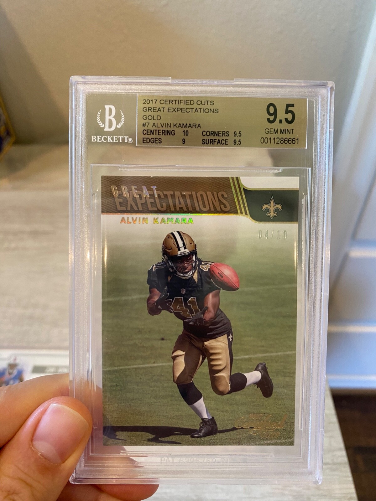 Alvin Kamara Panini Donruss Certified Cuts Great Expectations #7 Gold