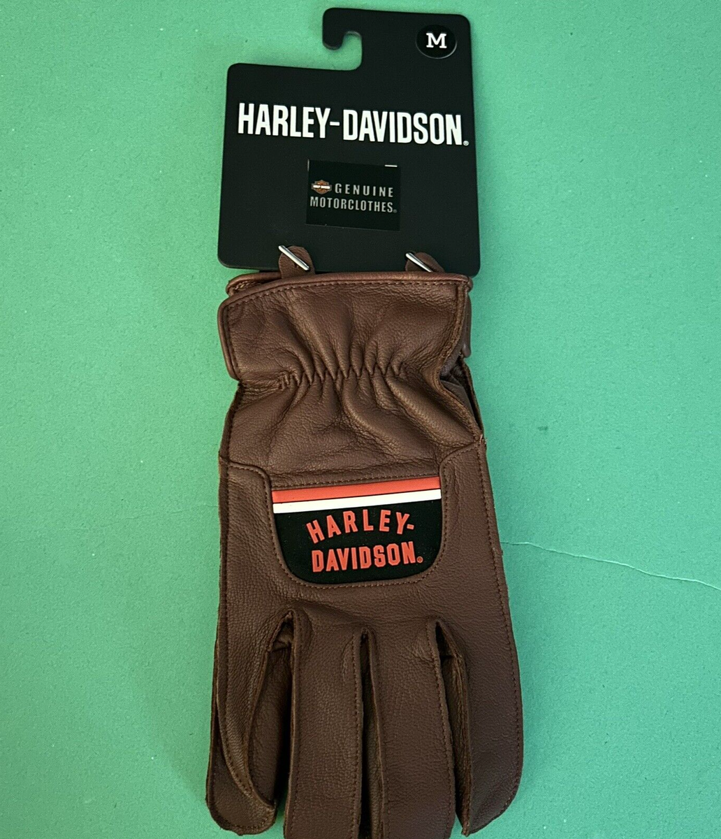 Harley-Davidson Men's Medium Hampton Full-Finger Leather Gloves