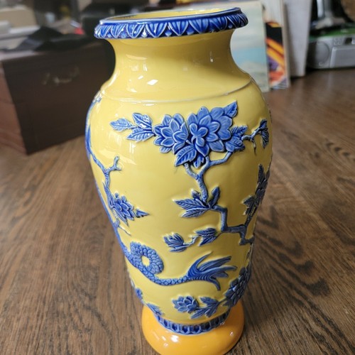 LARGE Czech Majolica EICHWALD Art Pottery Vase, DRAGON - Picture 4 of 9