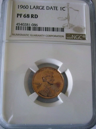 1960 1C Large Date Proof Lincoln Cent NGC PF68RD
