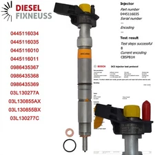 Bosch Fuel Injector for VW T5 Amarok 2,0 TDI Multivan 0445116035 No-Core