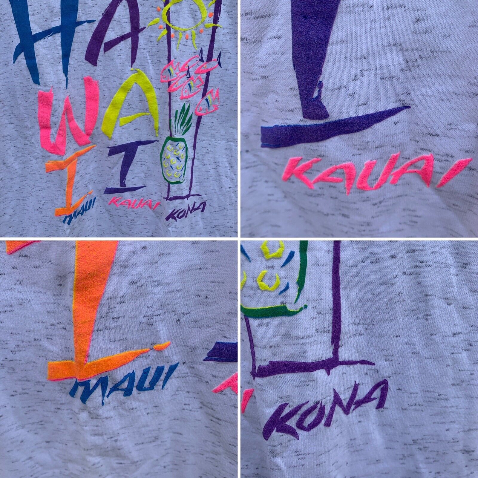 Vintage Hawaii Maui Kauai Kona T-Shirt 80s 90s Ne… - image 9