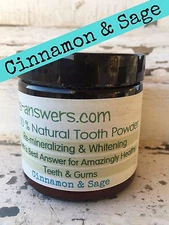 Natural Remineralizing Earth Clay Whitening Tooth Powder, Toothpaste Cinnamon