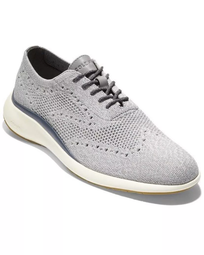 COLE HAAN Grand Troy Knit Oxford Sneaker Men Gray Size 10M