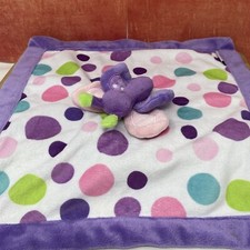 Purple Butterfly Polka Dot Security Blanket Lovey Baby Toy Plush 13  Carters