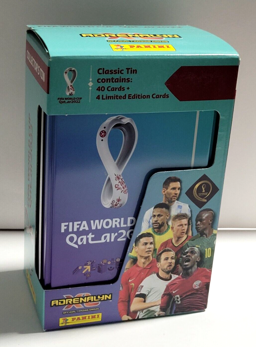METAL BOX FIFA World Cup Qatar 2022 TCG Panini ADRENALYN XL - Blue