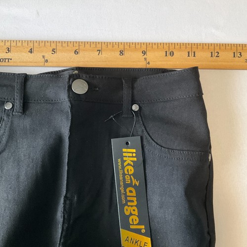 Like An Angel Ankle Pants Girls Size 14 Black Stretch Pockets Cuffed 2 Pair - Picture 10 of 11