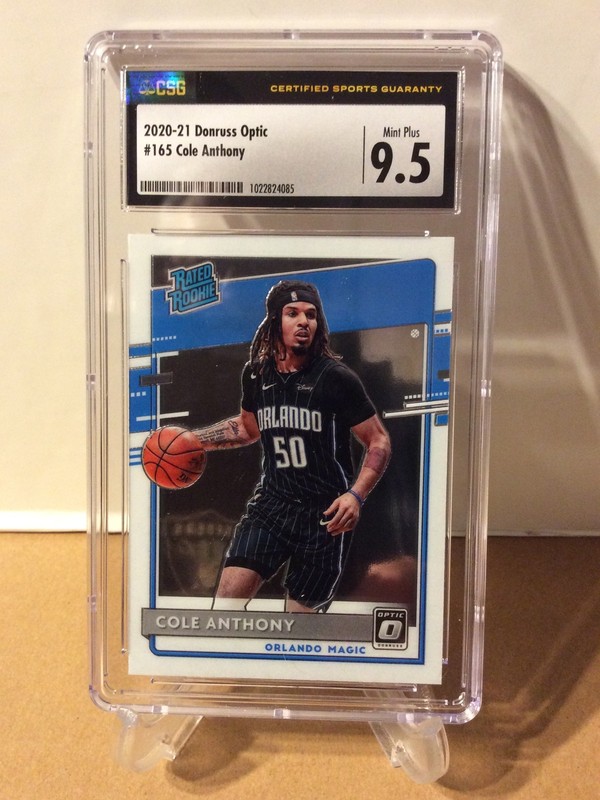 2020-21 Donruss Optic #165 Cole Anthony Rated Rookie CSG Graded9.5 Orlando Magic