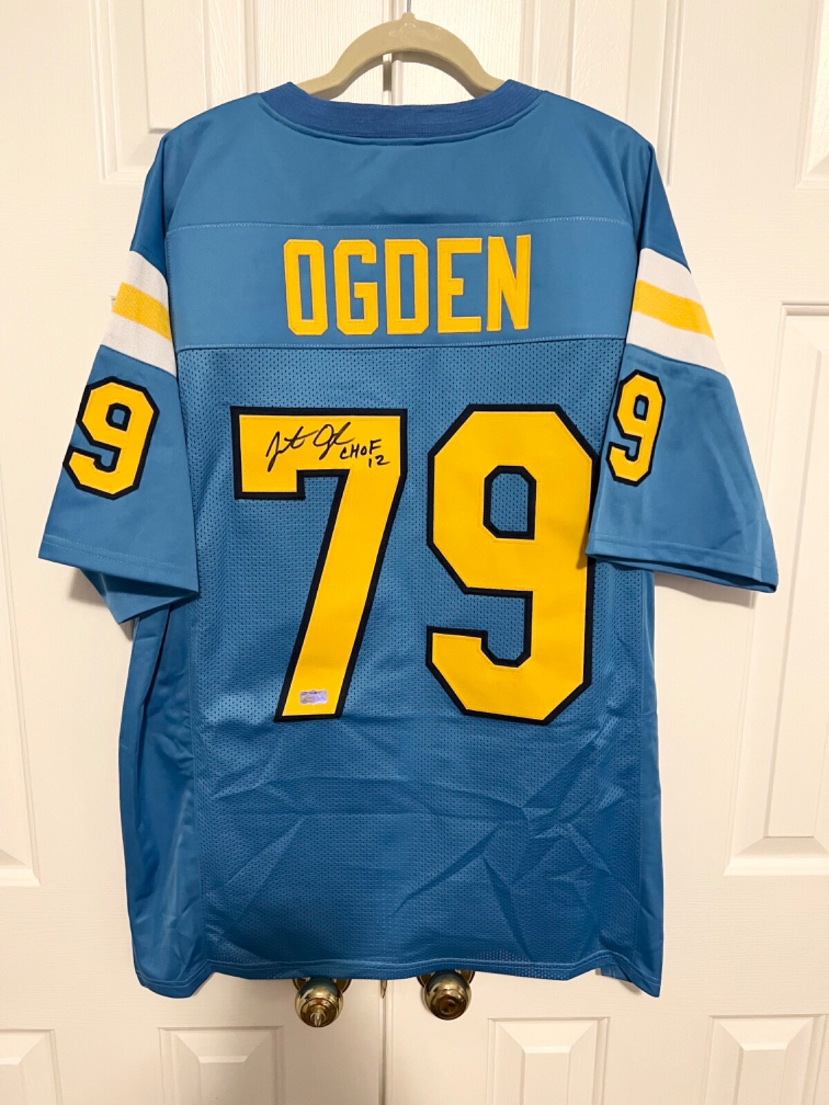Jonathan Ogden Autographed Signed UCLA Bruins JERSEY COA 