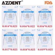 AZDENT Dental Rectangular Arch Wire Super Elastic Copper Cu-NiTi Stops Preformed