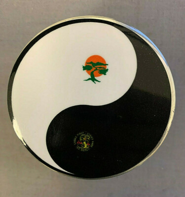 Karate Dojo Yin & Yang Black metal Herb Grinder 4 Piece Hand Mueller