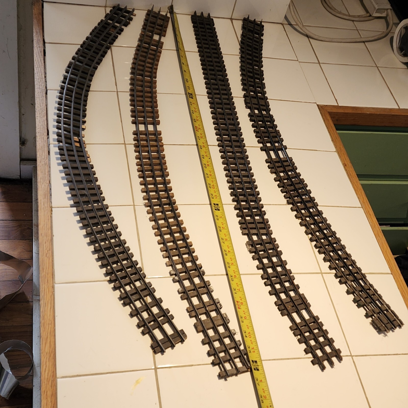 Lot Of Used O Gauge Train Track With Wooden Ties eBay