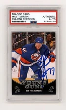 Matt Martin 2010-11 Upper Deck #233 Young Guns Rookie RC Signed PSA Auto