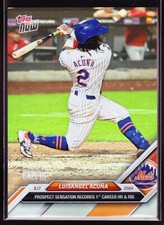 Luisangel Acuna Mets Prospect Sensation 1st HR & RBI  2024 TOPPS NOW #711SP Foil