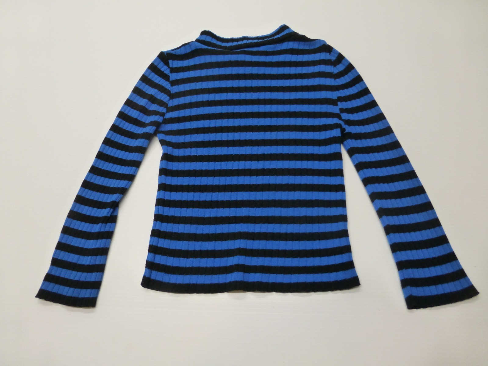 blue and black striped shirt
