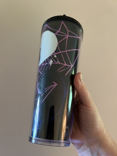 Starbucks Tumbler Halloween 2021 Glow in the Dark Black Cat Purple Spider Web - Bild 9 von 12