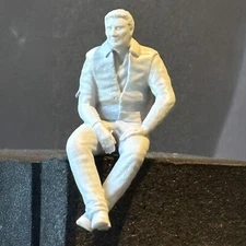 3D Resin Printed Figure - Many Scales - Variations of Man Sitting w/ LegsCrossed