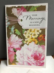 Marriage Wedding Congratulations American Greetings Card Flowers Best Wishes 645416789547 Ebay