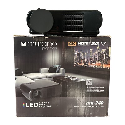 MURANO mn-240 LED Android Smart Projector 4K HDMI 3D | eBay
