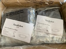 New Lot Of 10 Goodfellow Adult L/XL Black Gray Reusable Face Masks