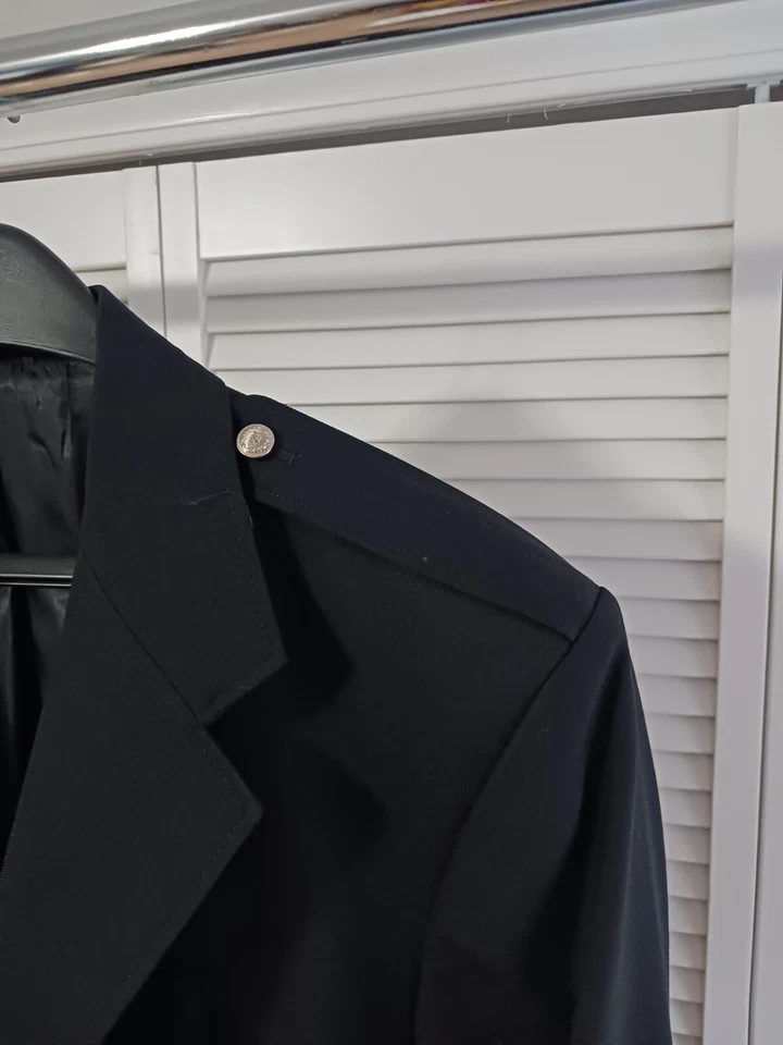 Single Breasted Pub Safety Blouse Coat, Poly/Wool, Black, Sz 52Ln, Anchor 210BL - Image 4 of 4