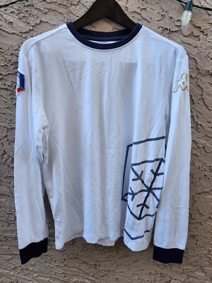 Kappa Fisi Italia Embroidered Graphic Long Sleeve Tee T-Shirt Pullover Ski Sz L 