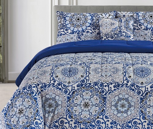 5 Piece Comforter Set Duvet Insert Bedding All Season Reversible Comforter Sets - 第 5/59 張圖片