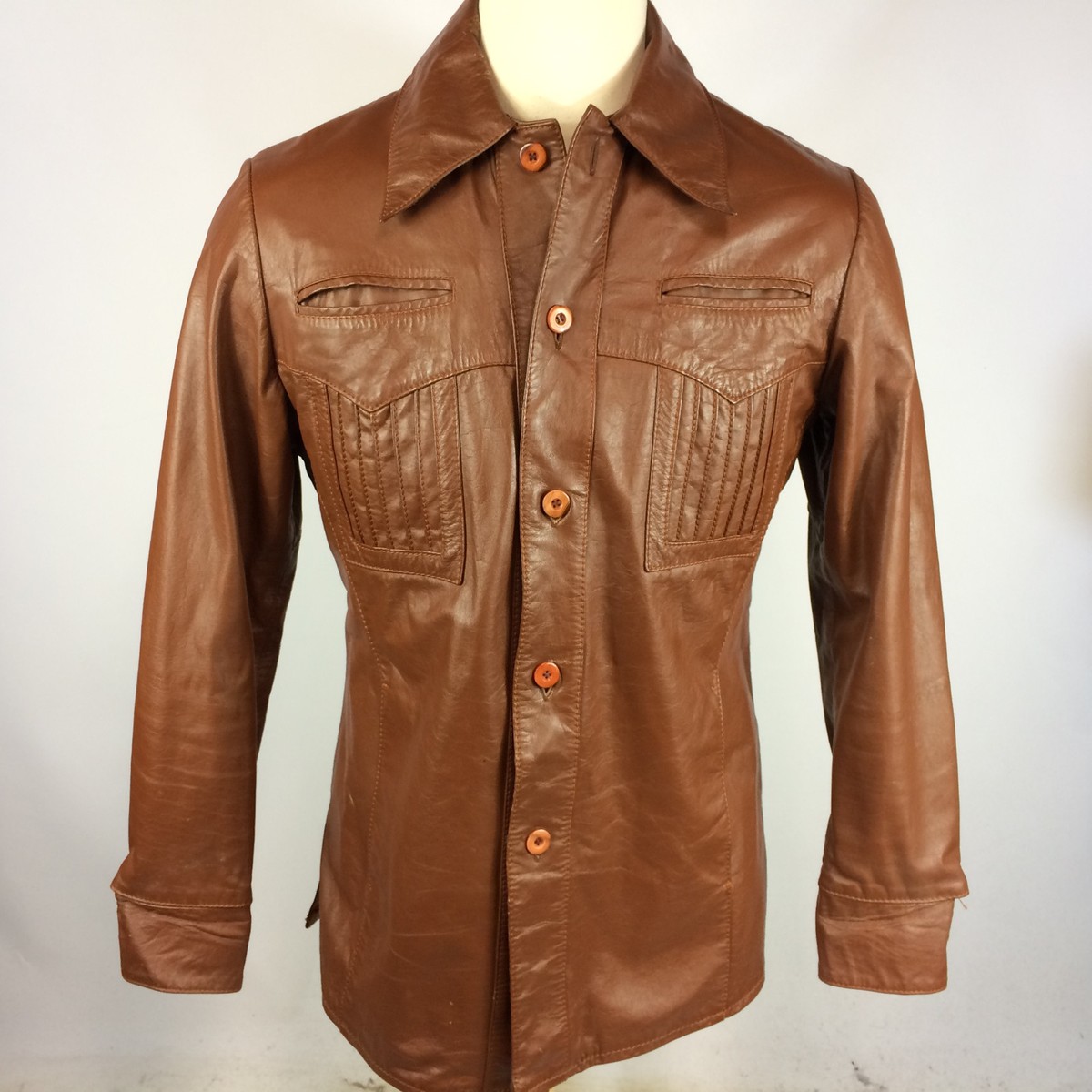 Vtg 50s 60s Mcgregor Leather Mod Retro Hollywood Gangster Sport 