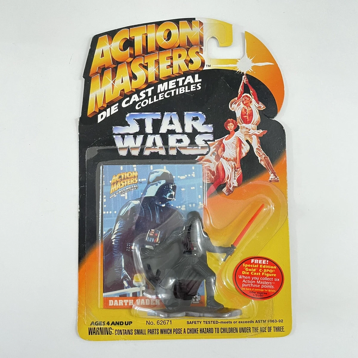 Star Wars Action Masters 1994 Darth Vader Die Cast Metal Action Figure