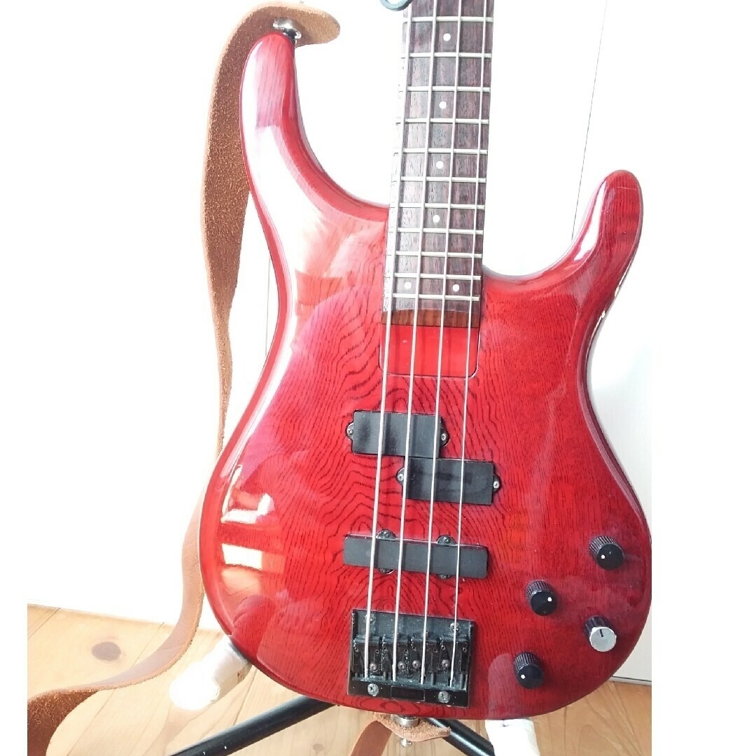Electric Bass Guitar Aria Pro II PRB-86 Active Precede Red