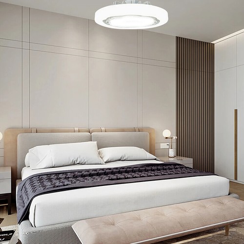 Modern Led Ceiling Fan with Light E27 Adjustable Bedroom Living Room Fan Lamp DM - 第 12/14 張圖片