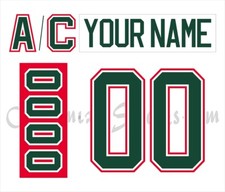 Halifax Mooseheads Customized Number Kit for 2009-2022 Home Uniform
