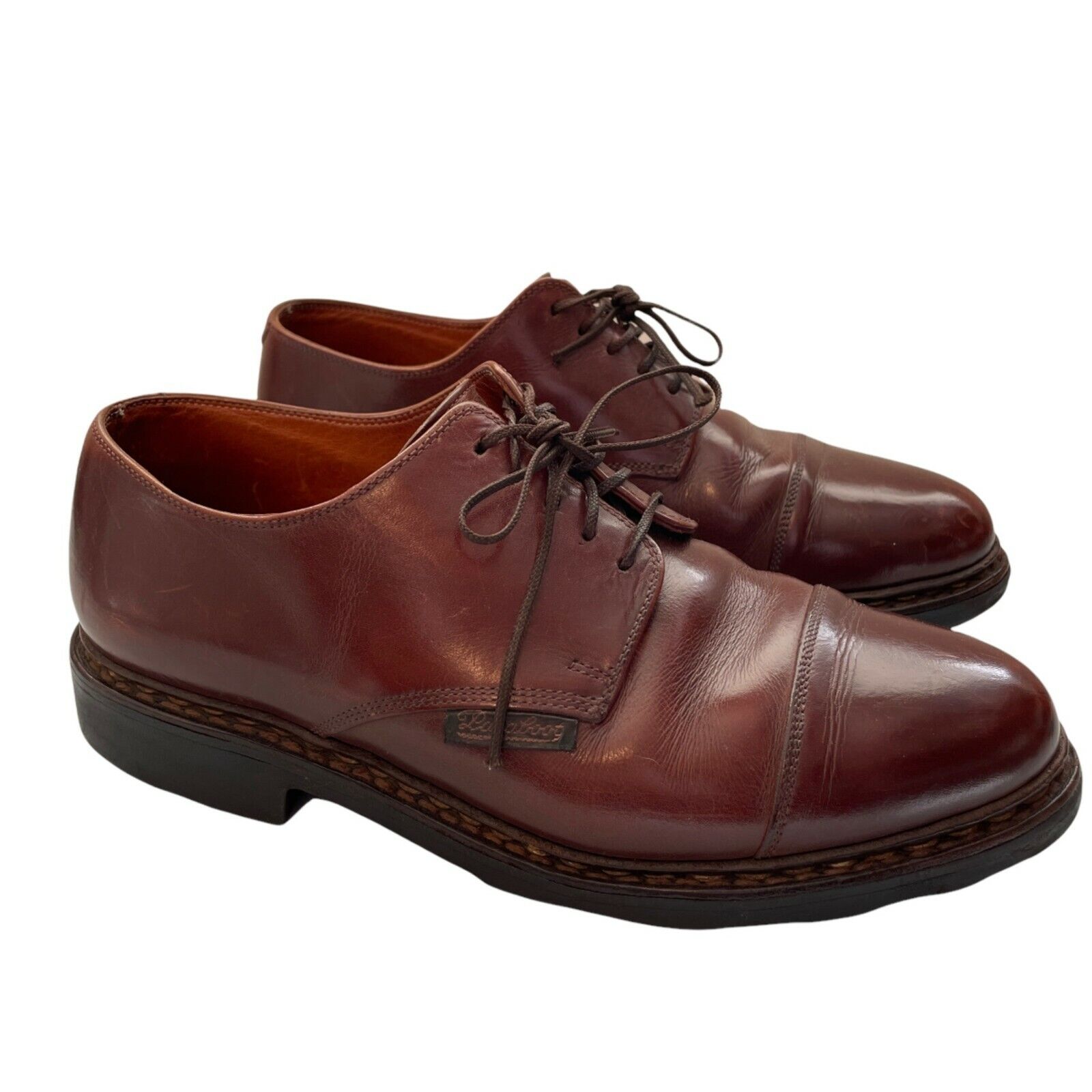 Paraboot Derby Schubert Leather Brown Dress Shoe … - image 1