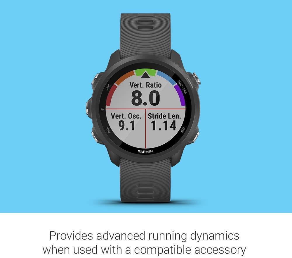 Garmin Forerunner 245, GPS Running Smartwatch with Advanced Dynamics, Slate  Gray