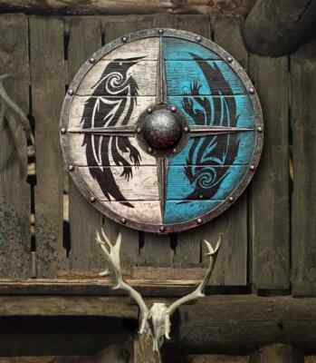 Eivor Valhalla Raven Authentic Battleworn Viking Shield