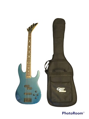 Vintage Kramer Spector Blue Electric Guitar w/ Gig Bag Y2K Music Instrument Base