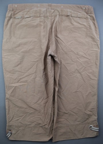 Women's Columbia Mid Rise Drawstring Utility Capri Pants Brown Size XL (40x9) - Picture 6 of 8