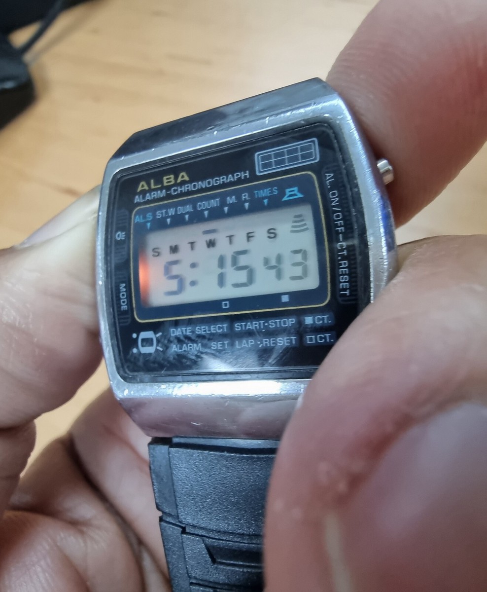 RARE VINTAGE Seiko Alba Chronograph,Alarm Y749-4010 A2 RARE VINTAGE Seiko Alba Chronograph,Alarm Y749-4010 A2