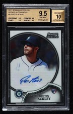 2011 Bowman Sterling Rookie Auto Dustin Ackley #8 BGS 9.5 GEM MINT Auto 0c3