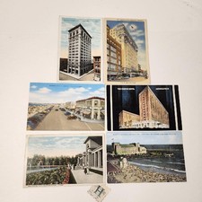 6 antique souvenir postcards unused and handwritten cards hotels buildings H