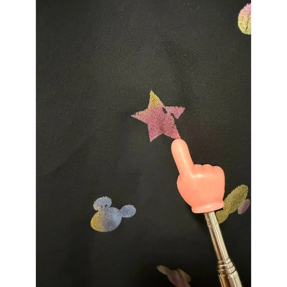 Blusa túnica larga Torrid 3 (3X 22/24) estrellas de Mickey Mouse de Disney Harper Georgette Foto 3 de 4