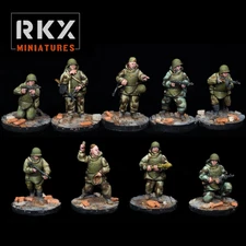 Soviet_20 Man_Assault Engineers Platoon_RKX_Bolt Action_28MM 1/56_Unpainted