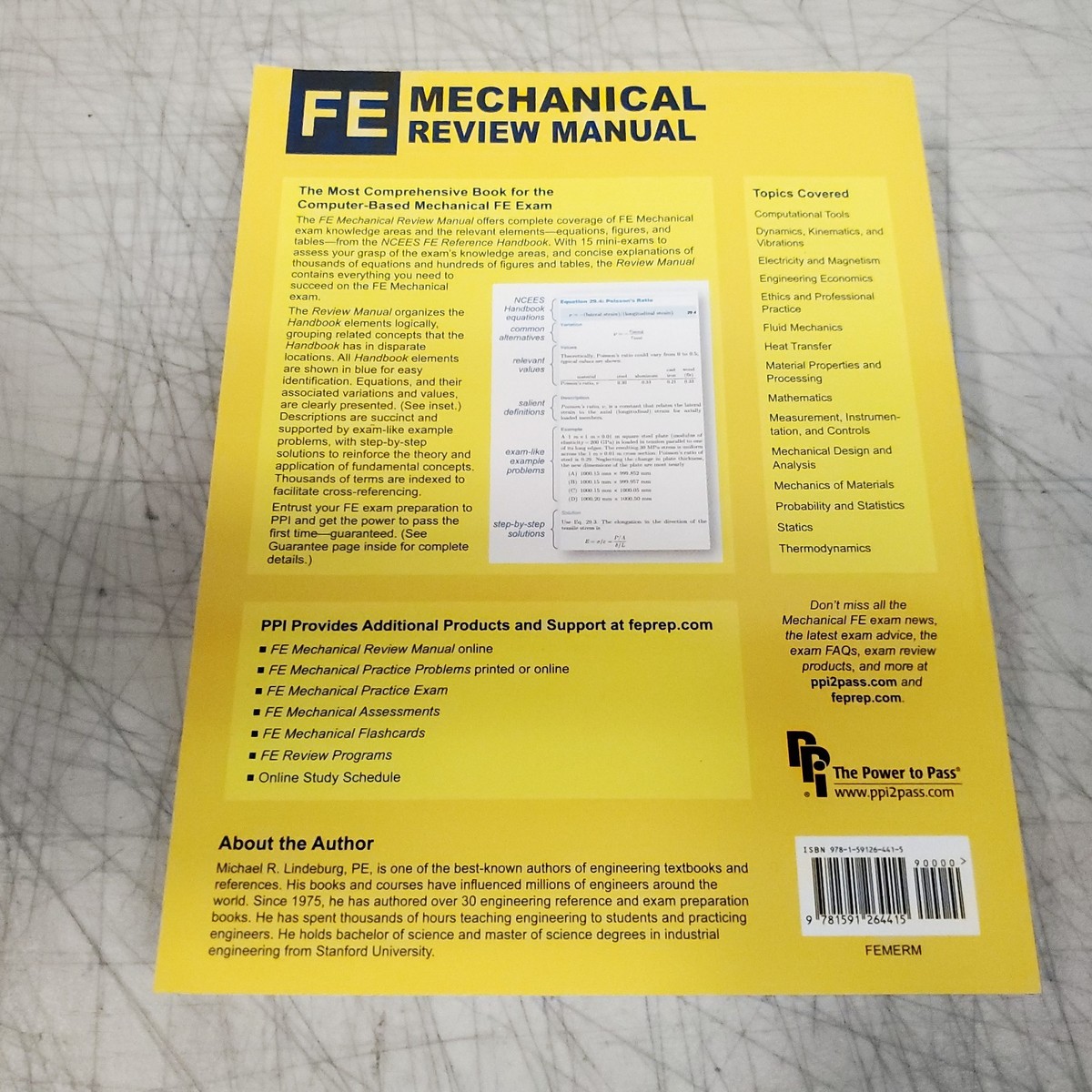 PPI FE Mechanical Review Manual, New Edition by Michael R