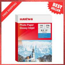 Glossy Inkjet Photo Paper 8.5x11 Inches 110 Sheets 135gsm 37lb For Photos Crafts
